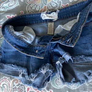 Alter’d State -distressed blue jean shorts